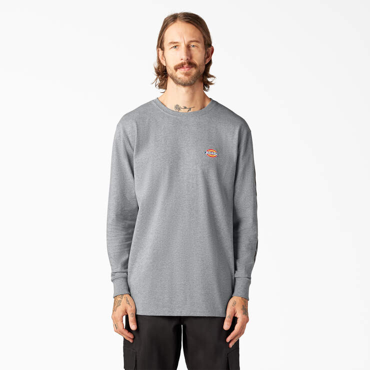 Heavyweight Long-Sleeve Graphic T-Shirt - Heather Gray (HG) image number 1