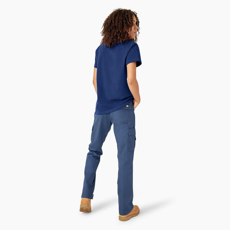 Women's Heavyweight Short Sleeve Pocket T-Shirt - Surf Blue (FL) image number 6