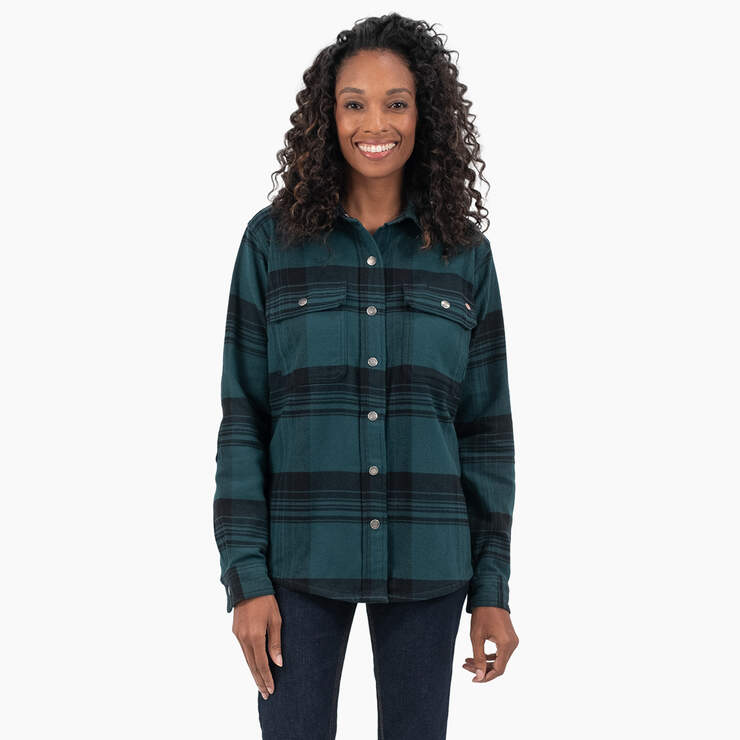 Women’s DuraTech Renegade Flannel Shirt - Forest/Black Plaid (B1G) image number 1