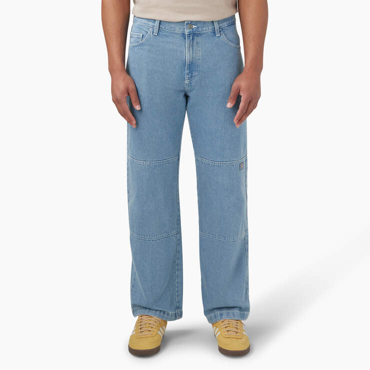 Loose Fit Double Knee Jeans - Light Denim (LTD) image number 1