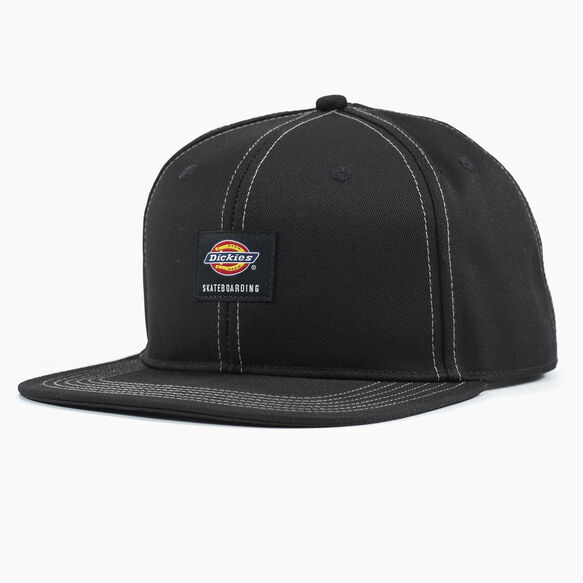 Dickies Skateboarding Flat Bill Snapback&nbsp;Hat - Black &#40;BK&#41;