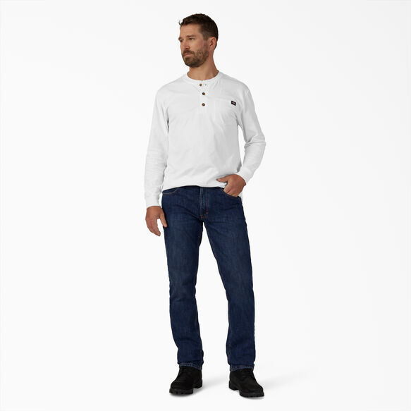 Haut henley &eacute;pais &agrave; manches longues - White &#40;WH&#41;