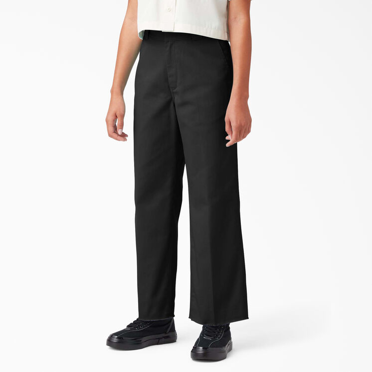 Pantalon court en serg&eacute; pour femmes - Rinsed Black &#40;RBK&#41;