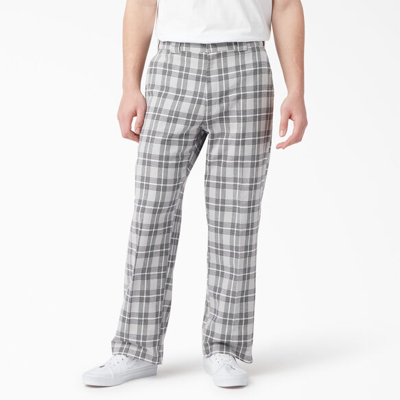 Flat Front Plaid Pants - Ultimate Gray Plaid &#40;UPG&#41;