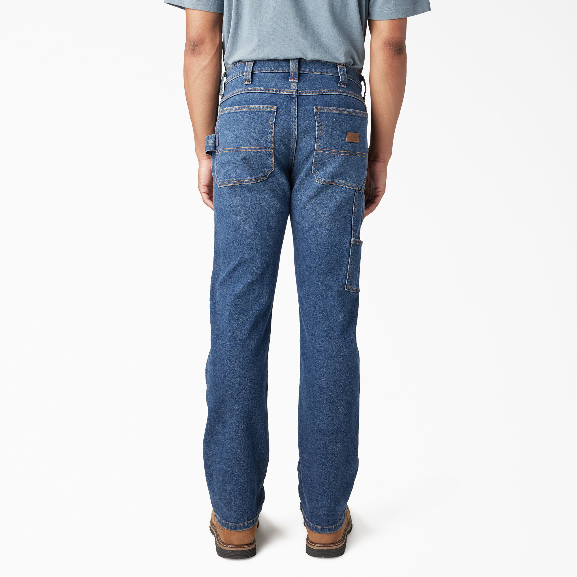 Carhartt men's washed denim original fit work dungaree b13 discount