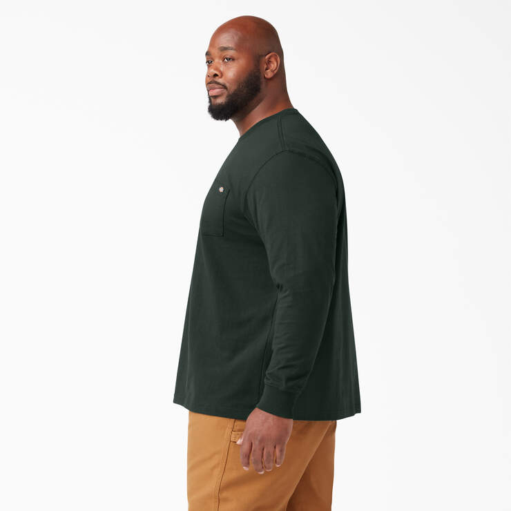 T-shirt épais à manches longues et à poche - Hunter Green (GH) numéro de l’image 6