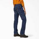 Jeans menuisier en denim chaud pour femmes - Stonewashed Medium Blue &#40;MSW&#41;