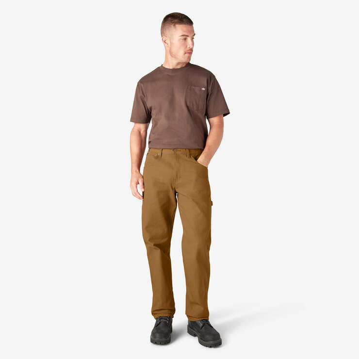 Pantalon menuisier de coupe décontractée en coutil épais - Rinsed Brown Duck (RBD) numéro de l’image 8