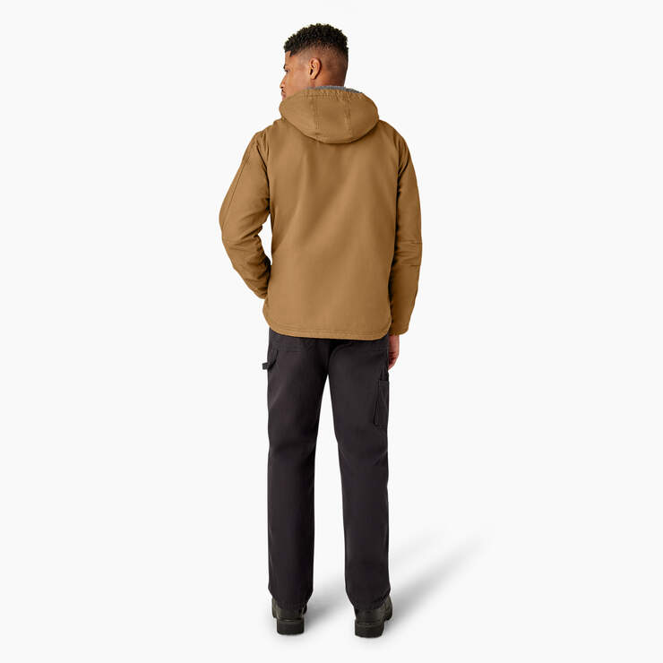 Duck Canvas High Pile Fleece Lined Jacket - Rinsed Brown Duck (RBD) image number 6