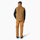 Gilet doubl&eacute; en molleton &agrave; poil long et toile de coutil - Rinsed Brown Duck &#40;RBD&#41;