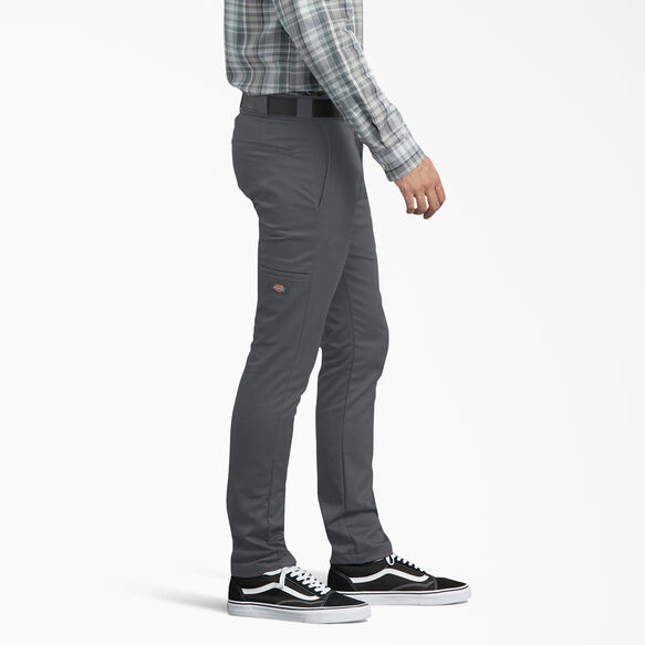 Skinny Fit Straight Leg Work Pants - Charcoal Gray &#40;CH&#41;