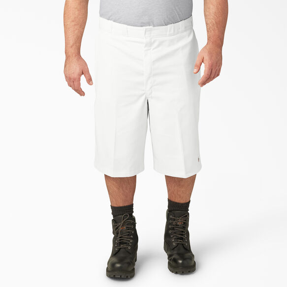 Short de travail ample sans pli, 13&nbsp;po - White &#40;WH&#41;