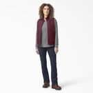 Veste sans manches piqu&eacute;e pour femmes - Burgundy &#40;BY&#41;