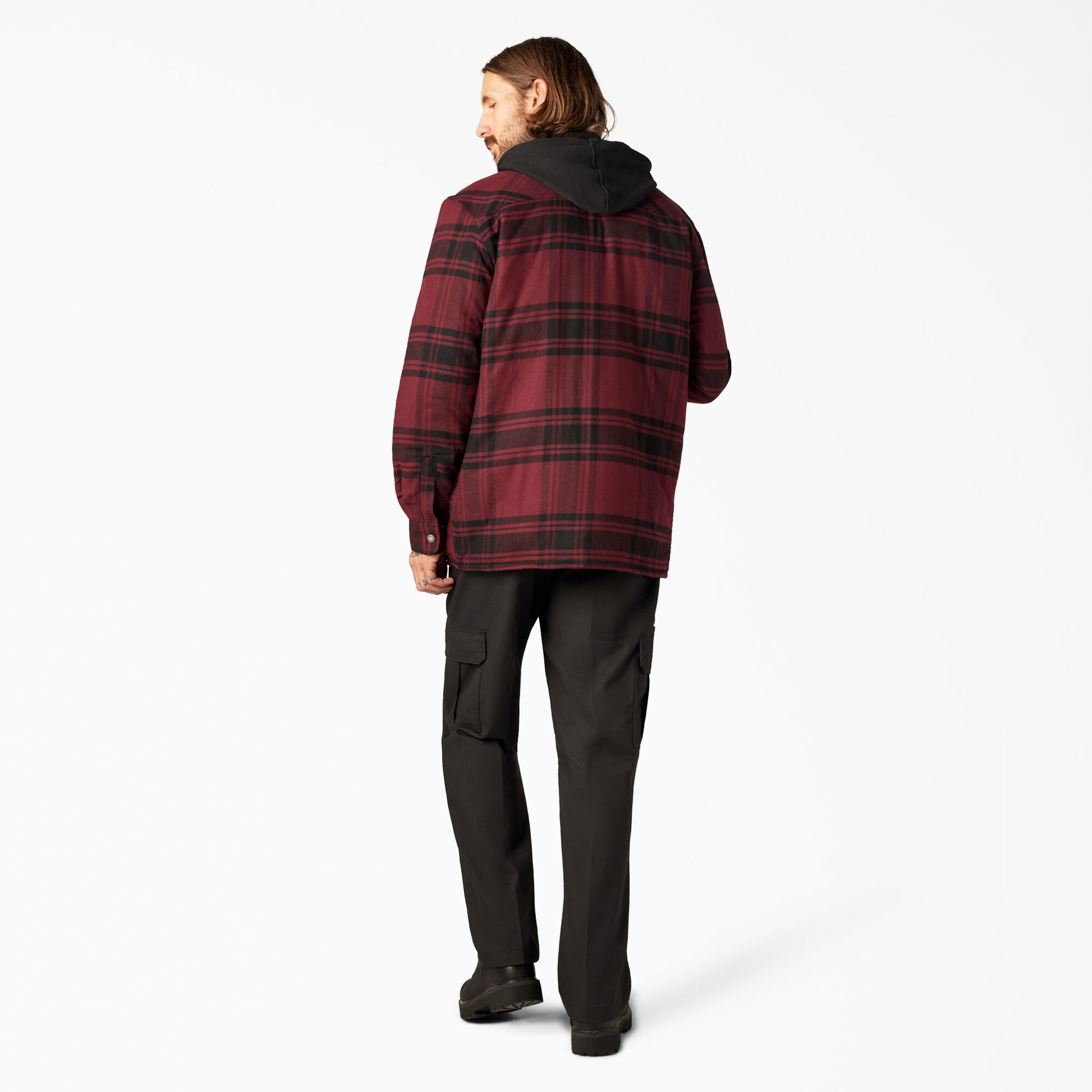Dickies men's relaxed fit sales hooded quilted shirt jacket