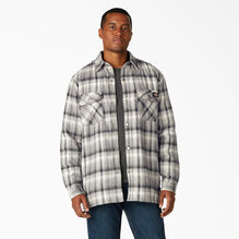 Lined Flannel Shirt Jacket with Hydroshield - Charcoal Glacier Plaid &#40;O2P&#41;