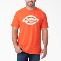 T-shirt décontracté à manches courtes et à imprimé - Orange Brick (EK)