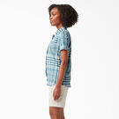 Women&#39;s Cooling Short Sleeve Work Shirt - Blue Plaid &#40;1PL&#41;