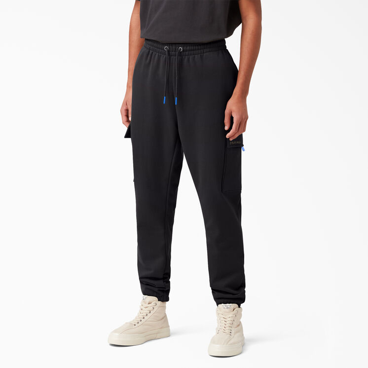 Fleece Cargo Sweatpants - Black &#40;KBK&#41;