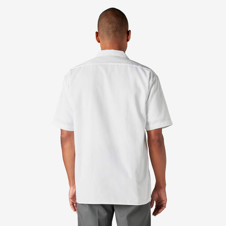 Short Sleeve Work Shirt - White (WH) image number 2