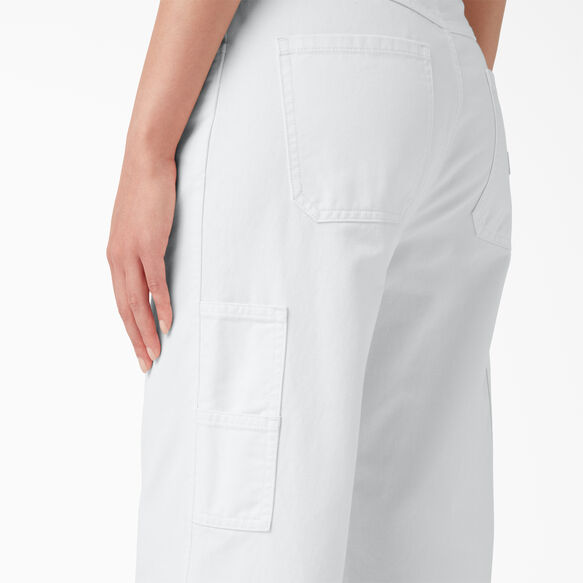 Pantalon menuisier court d&eacute;lav&eacute; pour femmes - Stonewashed Cloud &#40;S2C&#41;