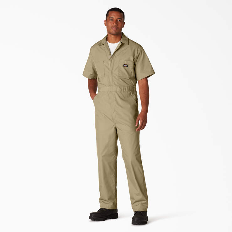 Short Sleeve Coveralls - Khaki (KH) image number 1