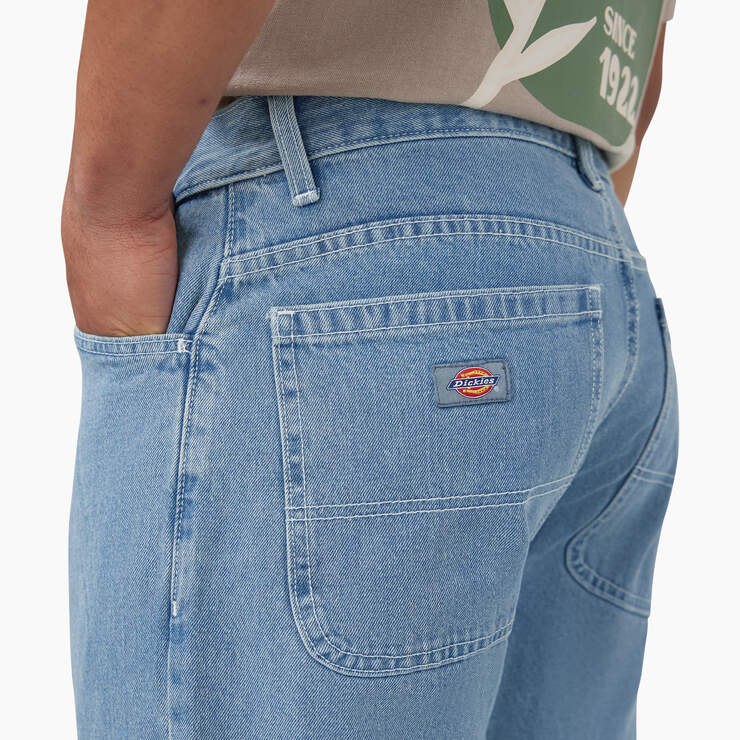 Loose Fit Double Knee Jeans - Light Denim (LTD) image number 8