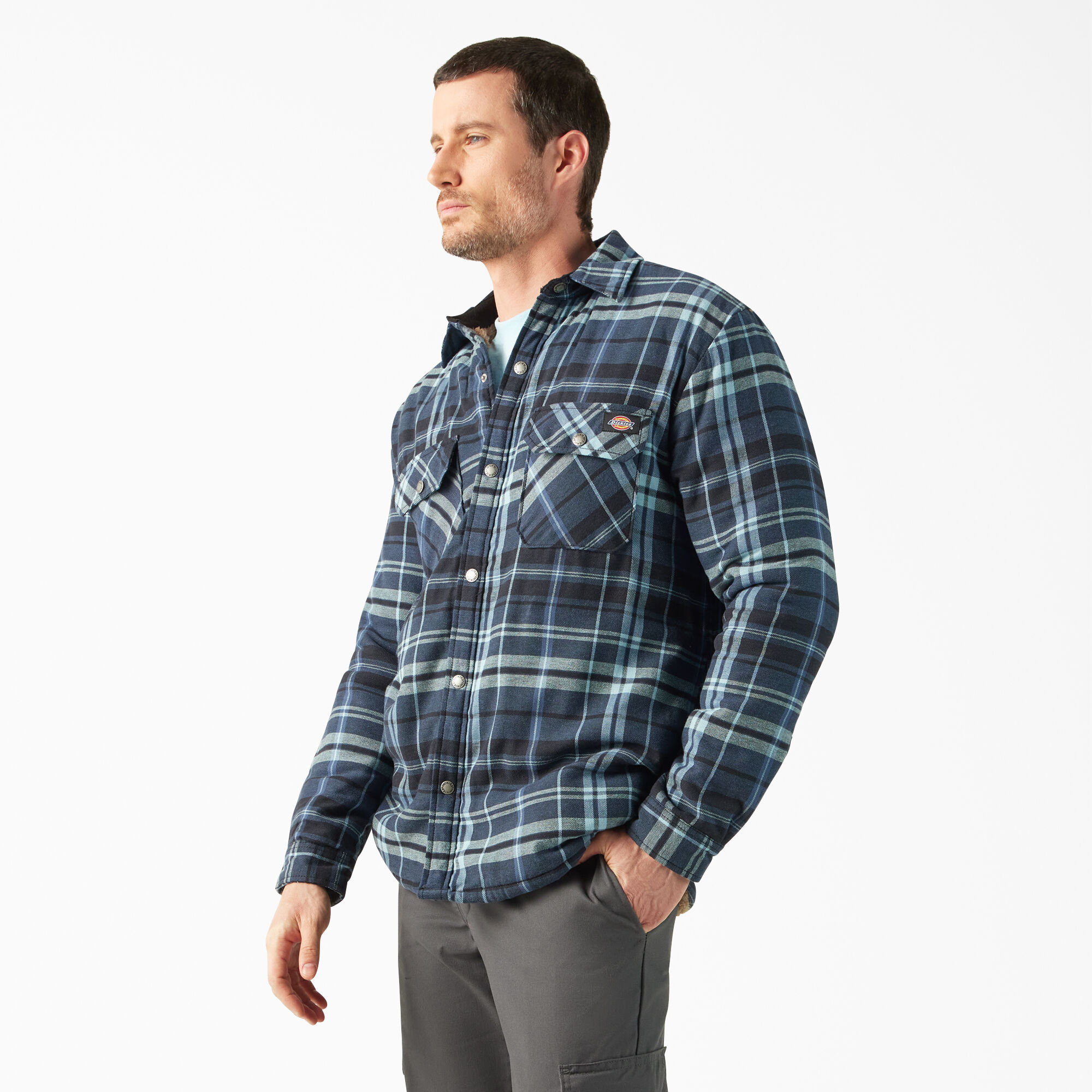 Men s Water Repellent Fleece Lined Flannel Shirt Jacket Dickies Canada