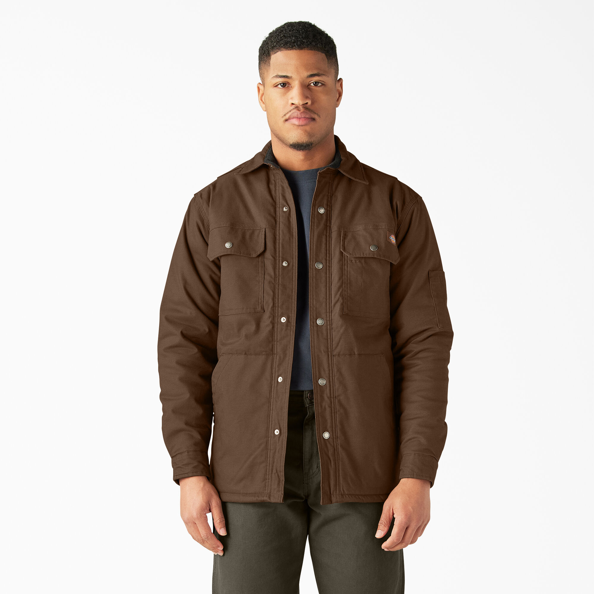 Fleece lined cheap canvas shirt