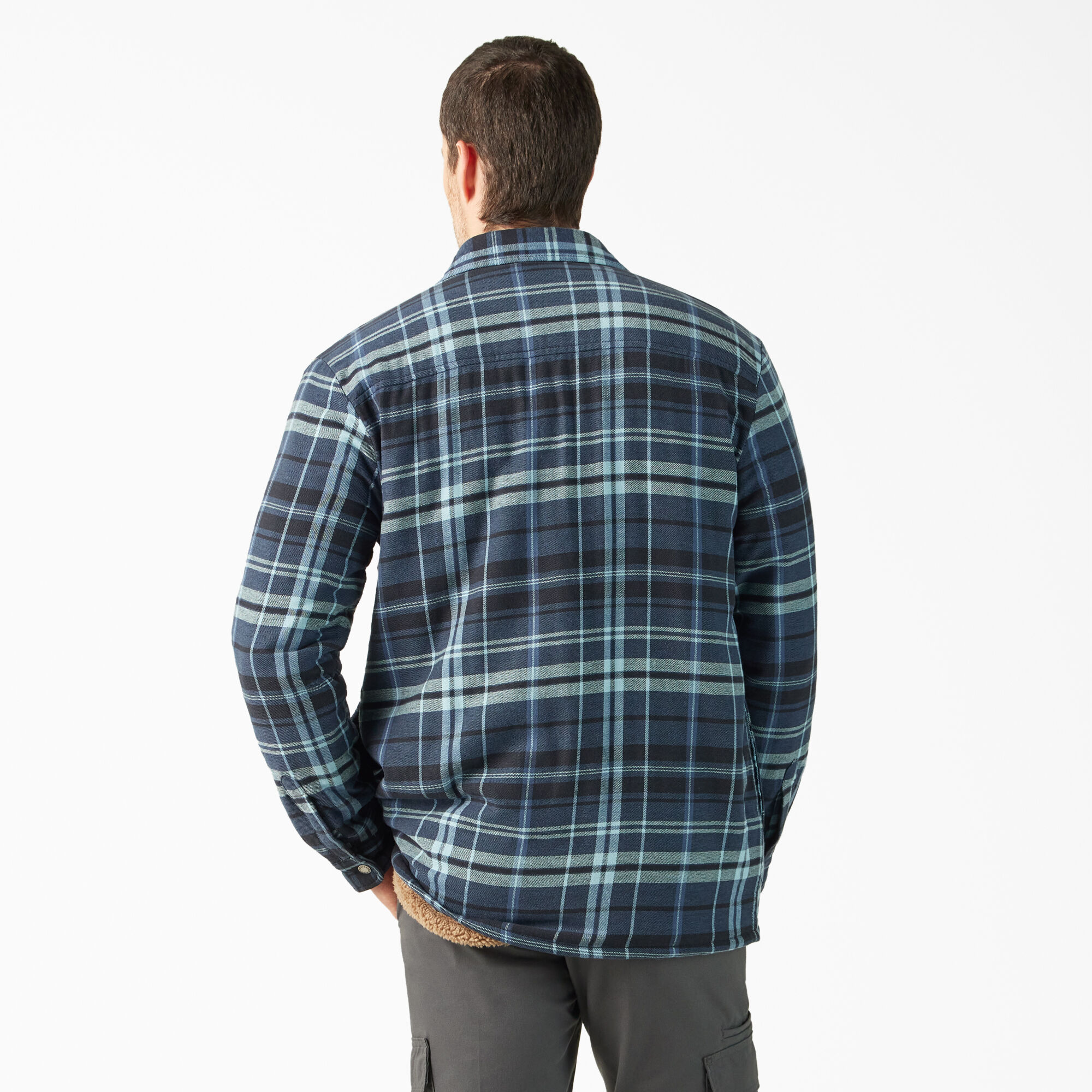 Water Repellent Fleece Lined Flannel Shirt Jacket