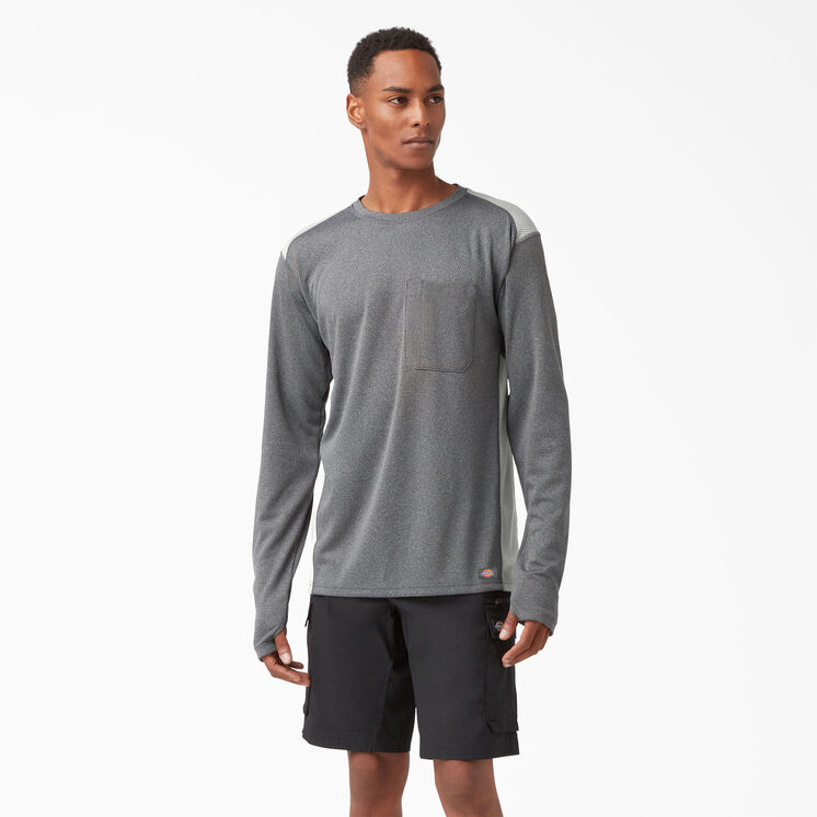 Temp-iQ&reg; 365 Long Sleeve Pocket T-Shirt - Dark Gray Heather &#40;GHF&#41;