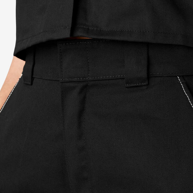 Pantalon à genoux renforcés de coupe décontractée pour femmes - Black (BKX) numéro de l’image 8