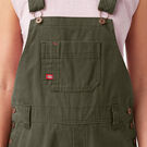 Women&#39;s Relaxed Fit Bib Overalls - Rinsed Moss Green &#40;RMS&#41;