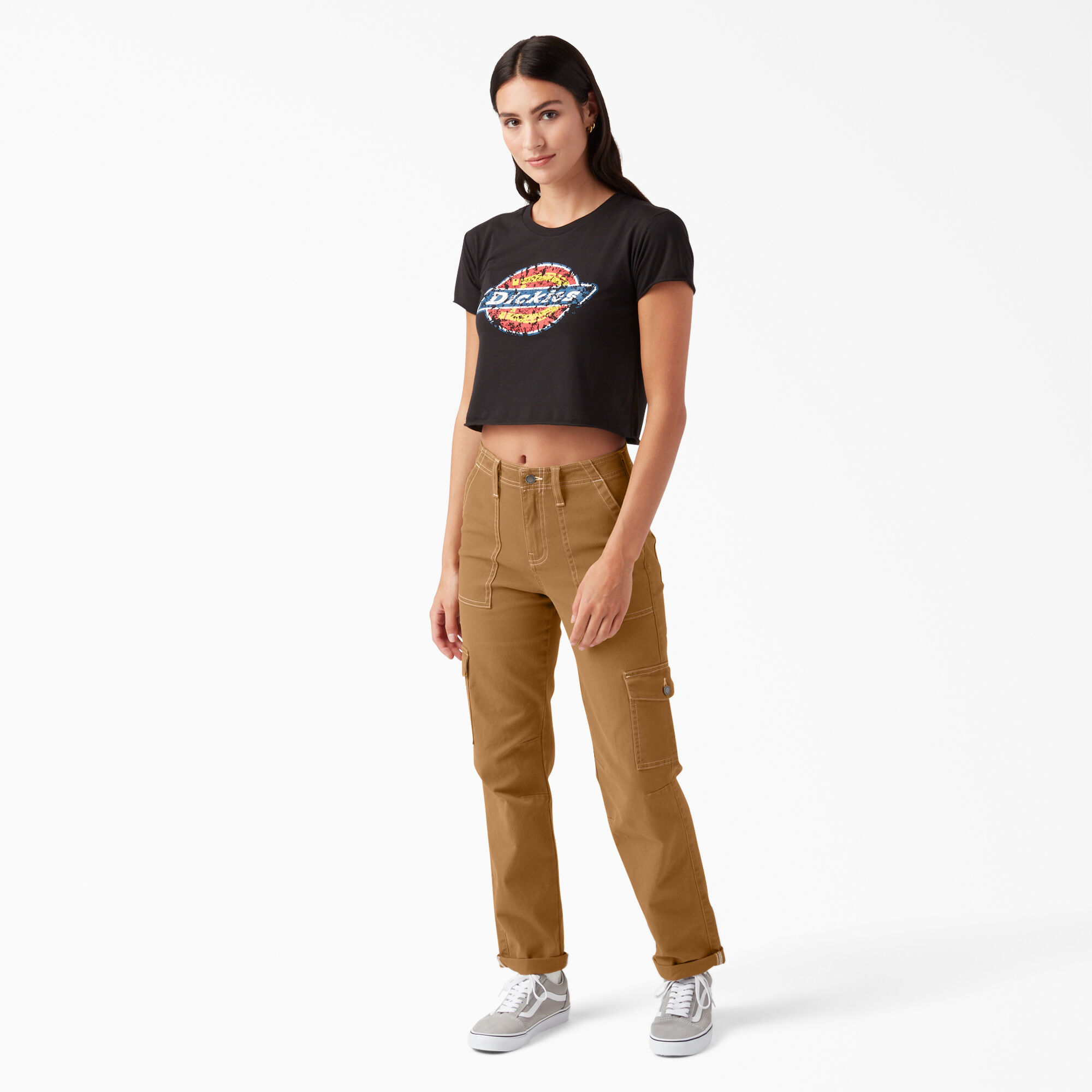 Women s Skinny Fit Cuffed Cargo Pants Dickies Canada
