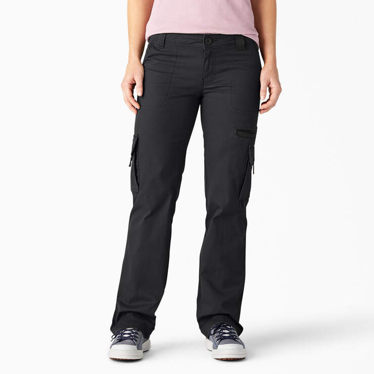 Pantalon cargo décontracté pour femmes - Rinsed Black (RBK) numéro de l’image 1