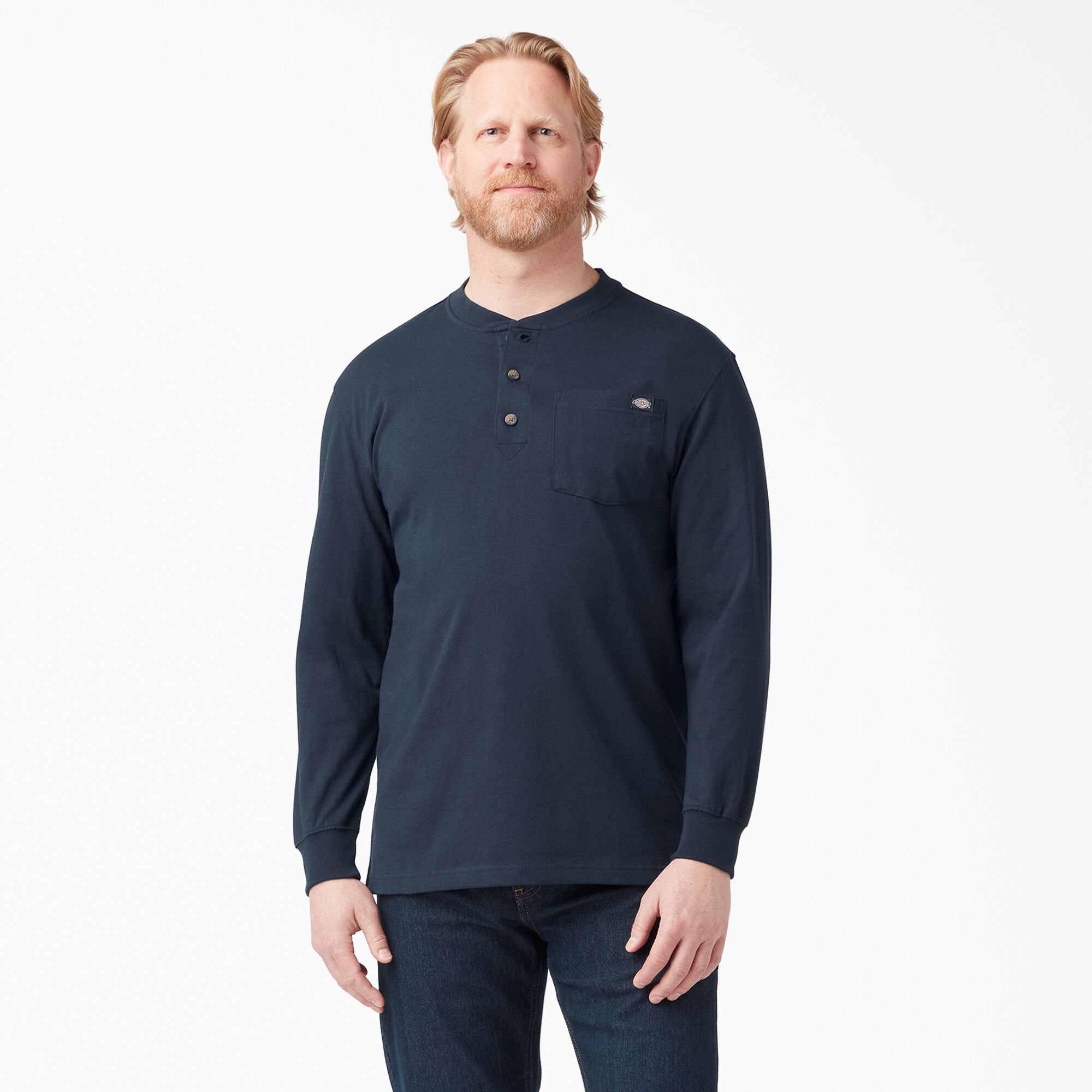 Navy blue henley shirt 2025