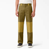 Pantalon contrastant à genoux renforcés - Military/Moss Green Colorblock (CBM)