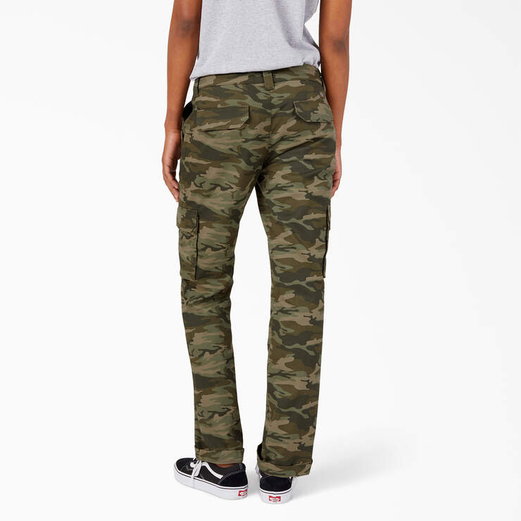 Women's Relaxed Fit Cargo Pants - Light Sage Camo (LSC) image number 2