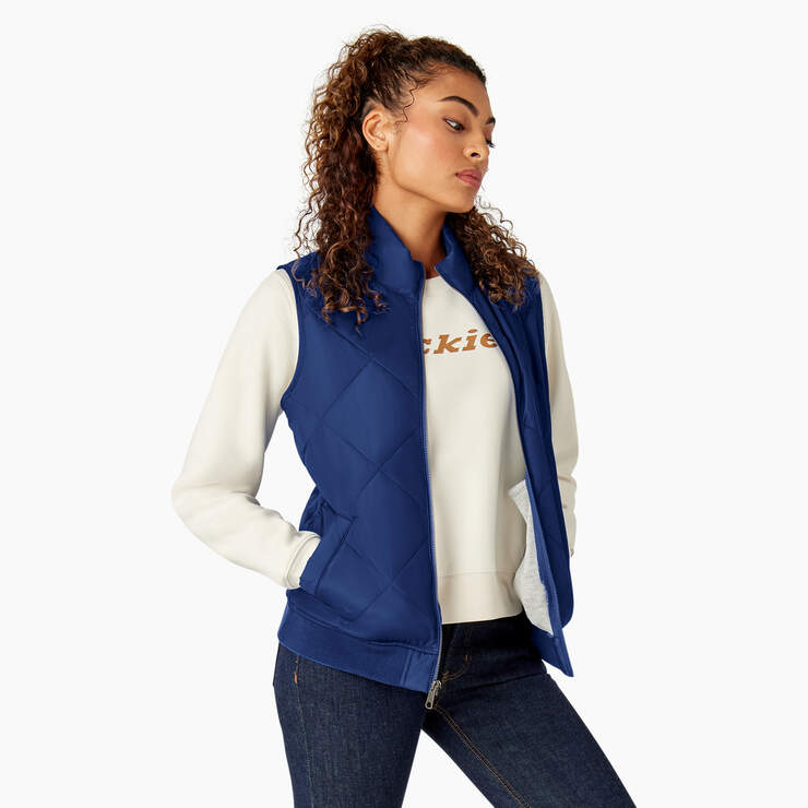 Women's Quilted Vest - Surf Blue (FL) image number 4