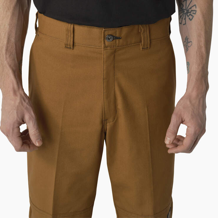 Dickies Skateboarding Regular Fit Double Knee Pants - Brown Duck w/ Contrast Stitch (HWC) image number 6