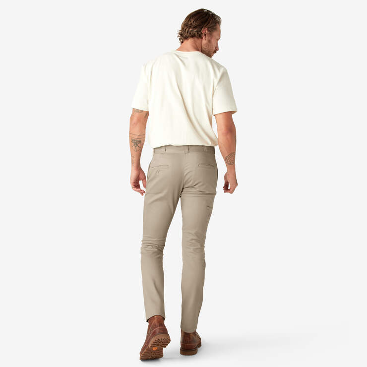 Skinny Fit Double Knee Work Pants - Desert Sand (DS) image number 6