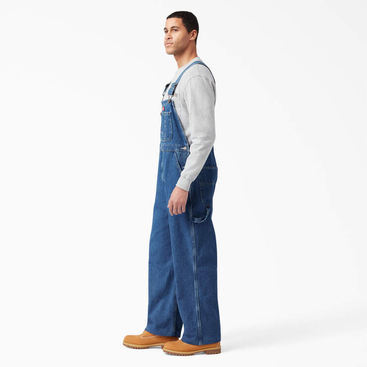 Stonewashed Indigo Bib Overalls - Stonewashed Indigo Blue (SNB) image number 3