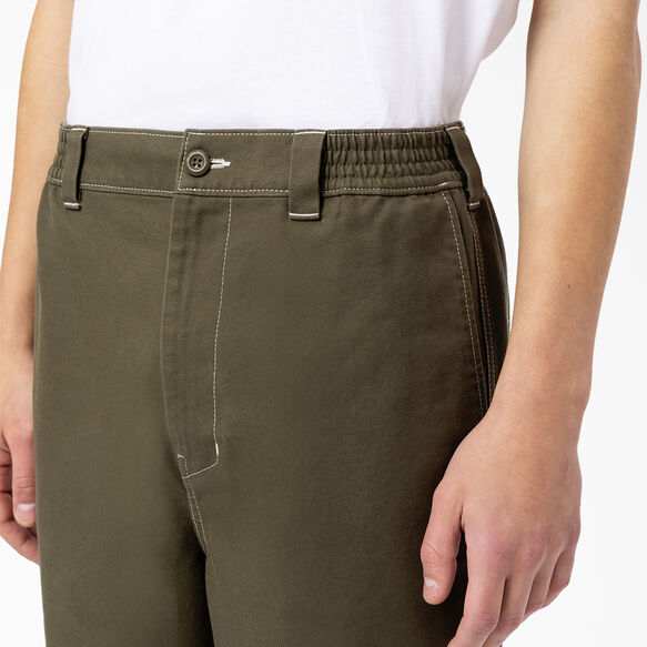 Florala Relaxed Fit Double Knee Pants - Military Green &#40;ML&#41;
