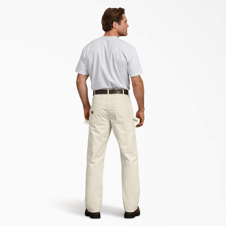 Relaxed Fit Double Knee Carpenter Painter's Pants - Natural Beige (NT) image number 6