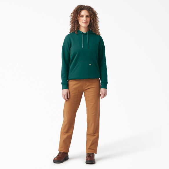 Chandail &eacute;pais avec logo sur la manche pour femmes - Forest Green &#40;FT&#41;