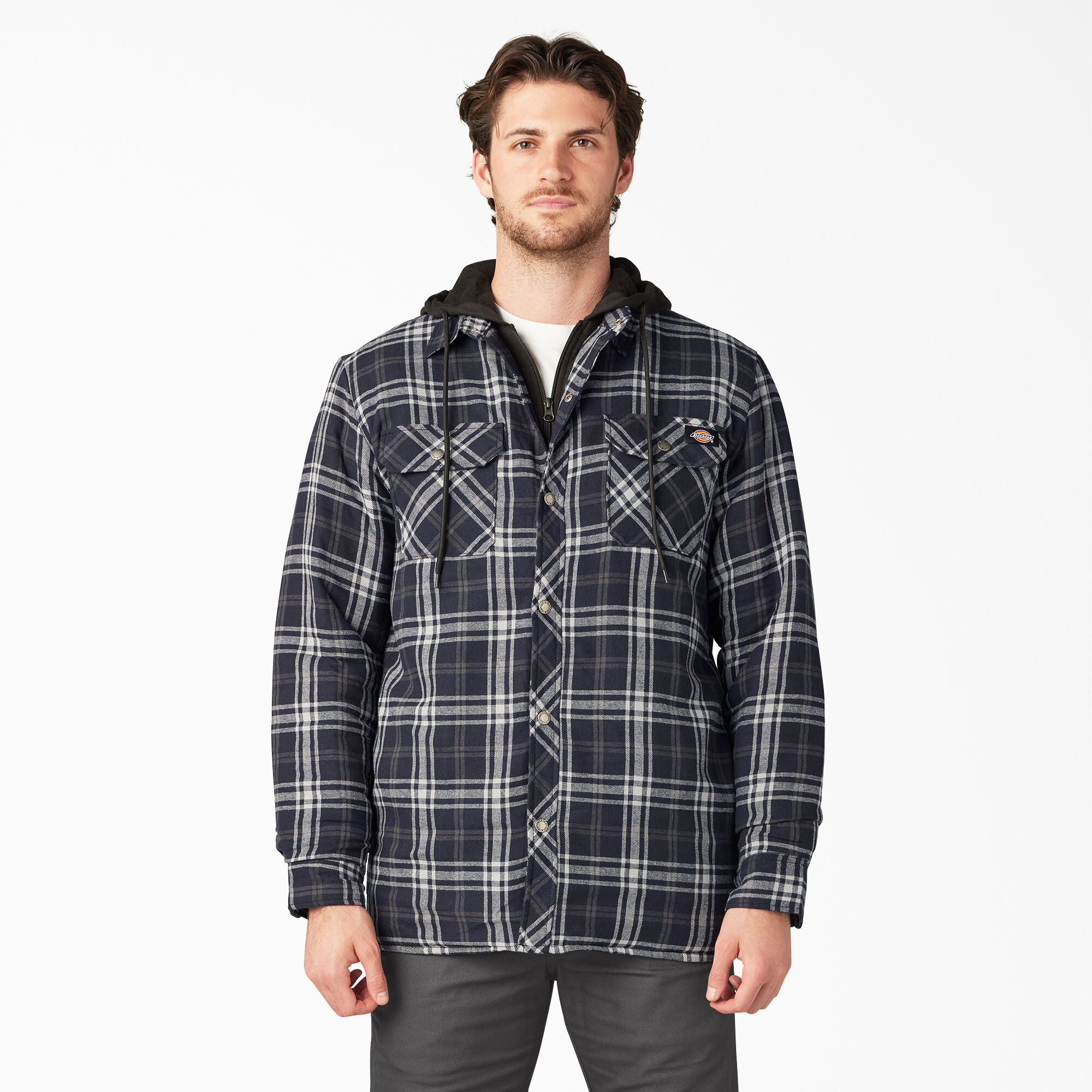 Dickies flannel hoodie discount