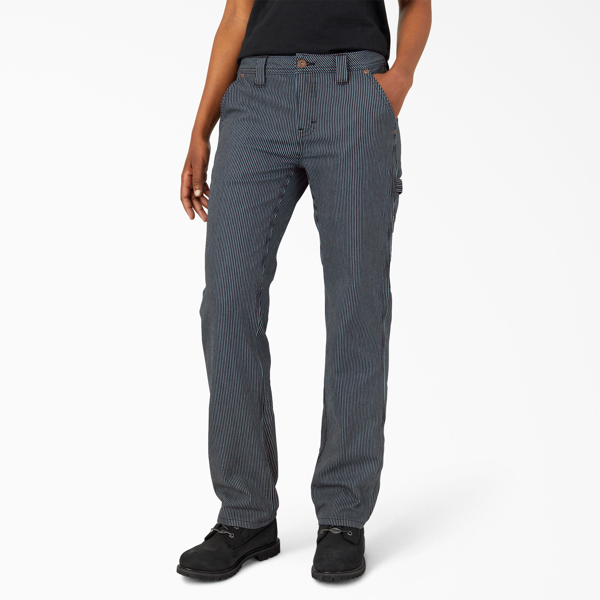 Women s FLEX Relaxed Fit Hickory Stripe Carpenter Pants