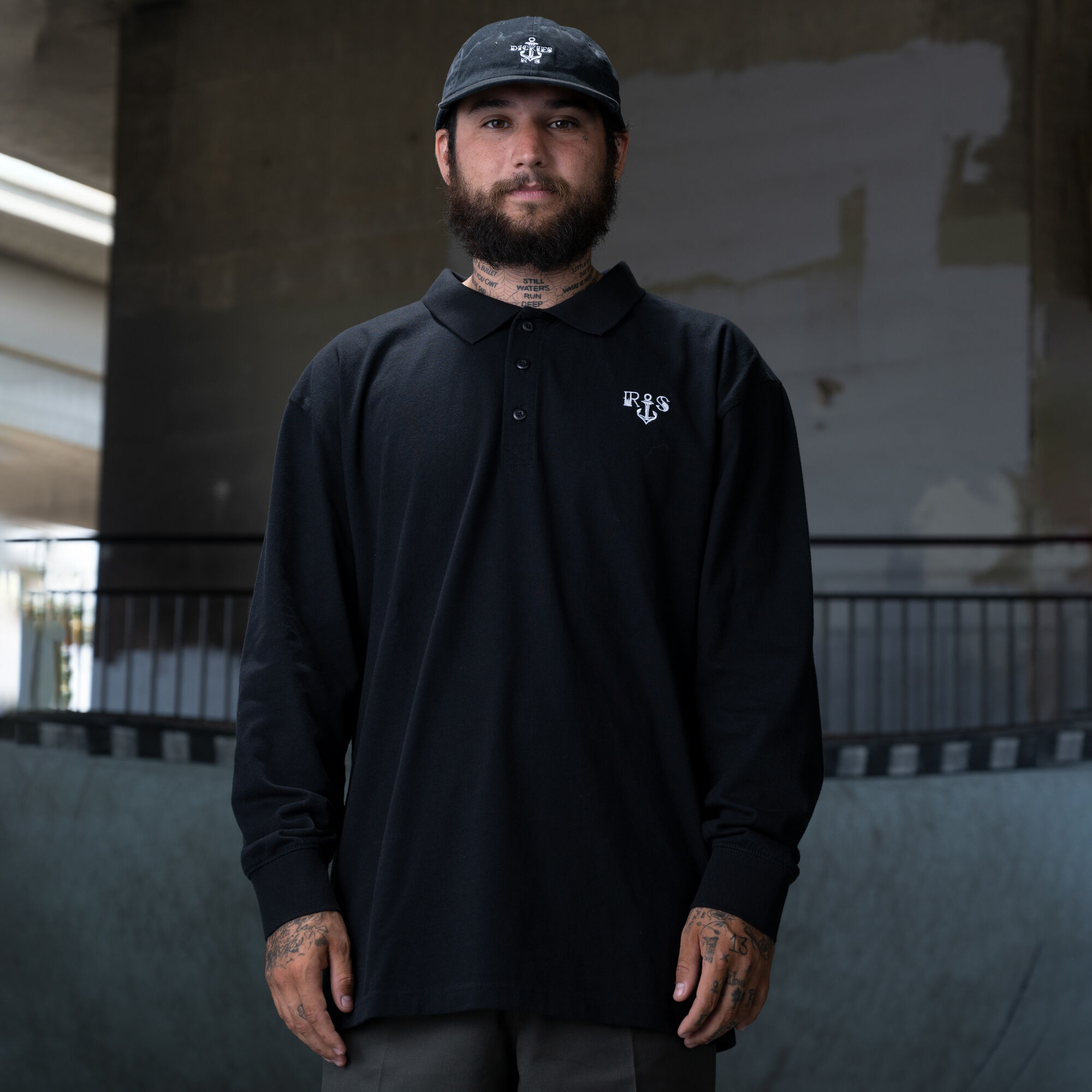 Dickies black online polo shirt