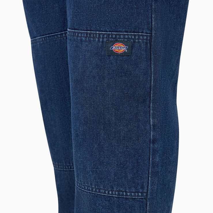 Loose Fit Double Knee Jeans - Stonewashed Indigo Blue (SNB) image number 9