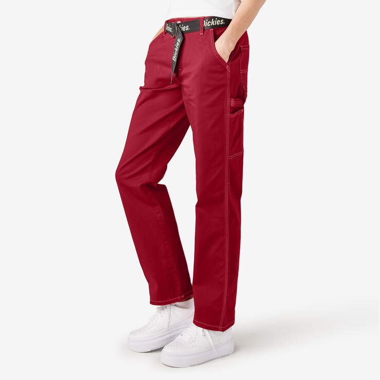 Pantalon menuisier de coupe décontractée pour femmes - English Red (ER) numéro de l’image 3