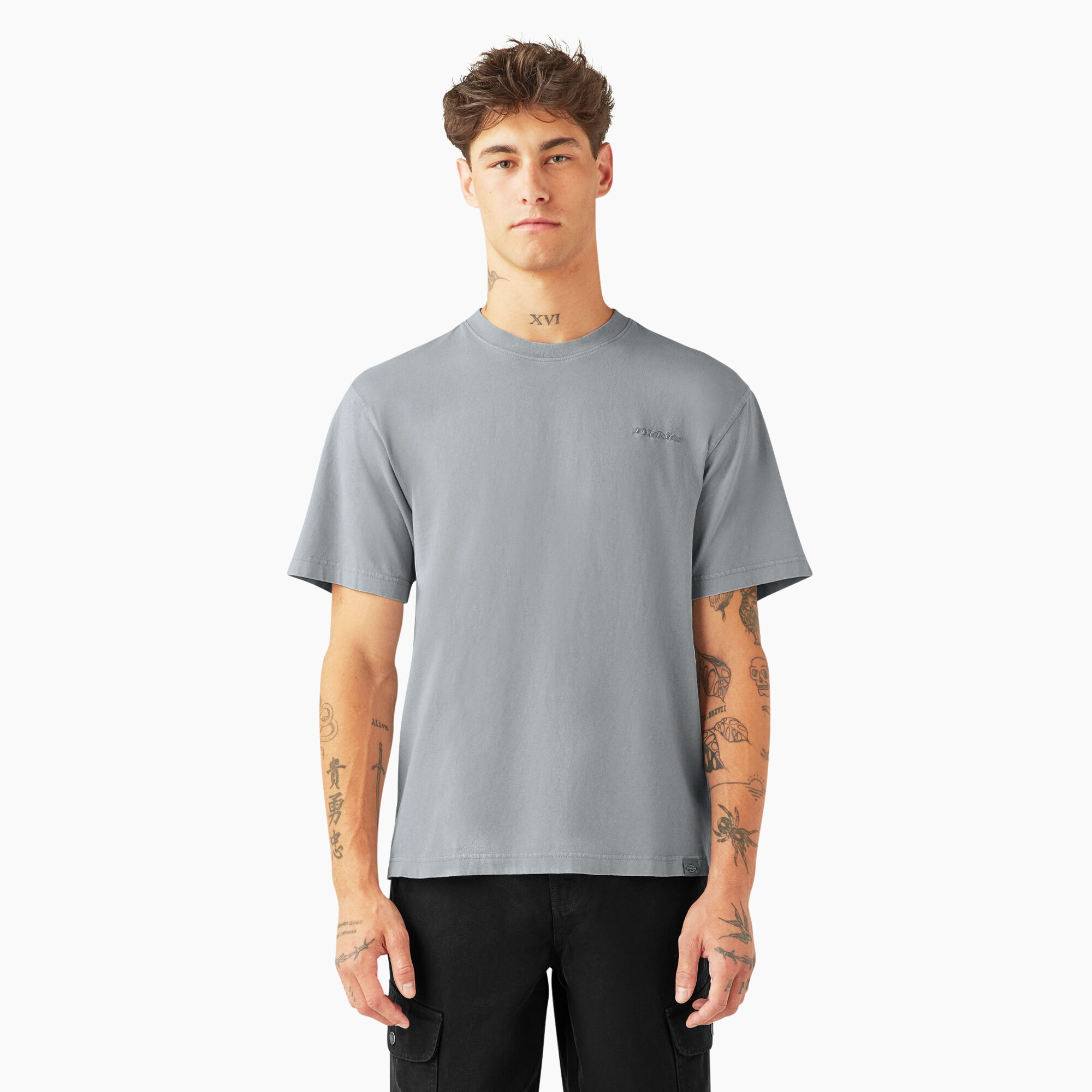 Tシャツ・カットソー DICKIES Men T-shirt Gnawed Blue DK0A4XDB K371 Plentywood Short Sleeve T-Shirt - Dickies Canada